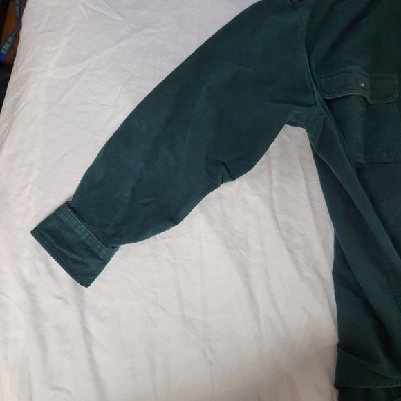 Cabelas Green Shirt Long Sleeve Jacket Size 2XL Hunting Outdoor Fish Button Up - Picture 8 of 16